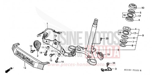 STEERING STEM CG125W de 1998